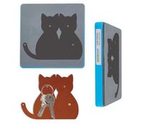 SUPERDANT Kitten Keychain Leather Die Cat Keychains Decor Wooden Die Cutter Leathers Cutting Dies DIY Art Crafts Leathers Dies Cutter Leather Making for Handmade Gifts for Man Woman