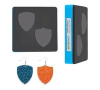 SUPERDANT Leather Earrings Cutting Die DIY Craft Leather Cuts Women 2 Shapes Shield Large Size Dangle Earring Wood Die Cutter Machine Faux Leather Die Cuts for Women Girls Jewelry Gifts Decoration