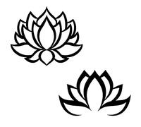 SUPERDANT Line Lotus Computer stickers Simple Line Flower Wall Decal Art Lotus Black Meditation Decor for Computer Tablet PC Small Cars Office Decor Sticker Wall Sticker Vinyl Transfer