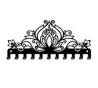 SUPERDANT Lotus Flower Metal Key Holder Lotus Flower Decorative 11 Hooks Key Rack Organizer Wall Mounted Rack Hooks Kitchen Decor Key Hanger Dog Leash Hanger for Farmhouse Wall Front Door