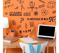 SUPERDANT Math is Awesome Wall Stickers Mathematical Formula Wall Decals Trigonometric Function Art Decor Peel and Stick Vinyl Murals for Reading Room Classroom Nursery Bedroom Livingroom Decoration