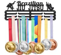 SUPERDANT Medal Holder Display Hanger Brizilian Jiu Jitsu Metal Medal Hanger Personalized Medal Wall Hanger Black Steel Metal Medal Rack for Wall Gift for Brazilian Judo Athlete