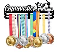 SUPERDANT Medal Holder Kid's Gymnastics Display Hanger Rack Frame with Star Sturdy Steel Metal Wall Mounted Hooks Medal Rack Display Sports Medals Honor Display Load Capacity 10-15kg