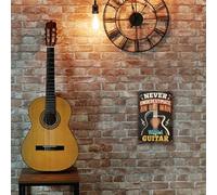 SUPERDANT Metal Tin Sign Guitar Posters Personalized Signs Never Underestimate an Old Man With a Guitar Retro Art Wall Decor Musical Bar Pub Cafe Bathroom Karaoke