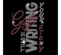 SUPERDANT Motivational Text Iron on Rhinestones God is Still Writing Your Story Crystal Heat Transfer Stickers Iron on Decals Bling Patches for T-Shirt Clothing Tote Bag Jackets DIY Art Craft Gifts