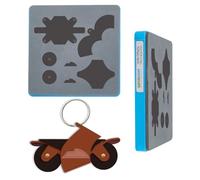 SUPERDANT Motorcycle Keychain Leather Die Funny Keychains Decor Wooden Die Cutter Leathers Cutting Dies DIY Art Crafts Leathers Dies Cutter Leather Making for Handmade Gifts for Man Woman