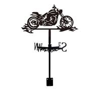 SUPERDANT Motorcycle Weather Vane Motorcycle Weathervanes Black Wind Vane Direction Indicator Metal Ornament Weather Vanes for Outside Roof Sheds Garden Yard Lawn Farmhouse Decoration Man Cave Gift