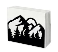 SUPERDANT Mountain Grove Napkin Holder for Table Sunset in Forest Serviette Dispenser Cocktail Napkins Organizer Black Iron Tissue Paper Towel Stand for Kitchen Dining Room Home Bar Decor