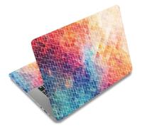 SUPERDANT Multicolored Plaid Laptop Skin Gradual Change Color Notebook Art Decal PVC Computer Stickers Dustproof Waterproof Art Decal Protector 12" 13" 13.3" 14" 15" 15.4" 15.6" Laptop Sticker