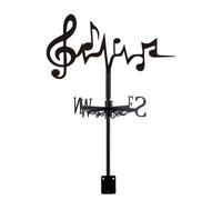 SUPERDANT Music Theme Note Weather Vane Musical Note Metal Wind Direction Indicator Measuring Instrument Roof Installation Weathervane for Outdoor Garden Farm Backyard Gazebo Decor