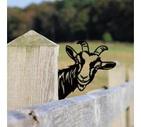 SUPERDANT Peeping Goat Garden Decor Goats Metal Garden Ornaments Black Silhouette Outdoor Decor Decorative Metal Yard Art Animals Farm Stakes for Lawn Patio Farmhouse