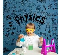 SUPERDANT Physics Elements Wall Stickers Book Wall Decals Triangle Ruler Parabola Art Decor Vinyl Murals for Reading Room Classroom Bedroom Livingroom Decoration