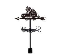 SUPERDANT Pickup Truck Weather Vane Grape Metal Wind Direction Indicator Measuring Instrument Roof Installation Weathervane FOR Outdoor Garden Farm Backyard Decor Black