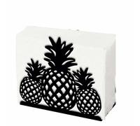 SUPERDANT Pineapples Serviette Holder for Tables Pineapple Shape Napkin Holders Openwork Design Serviette Dispenser Black Iron Napkin Stand for Kitchen Countertop Restaurant