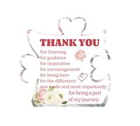 SUPERDANT Puzzle-Shaped Acrylic Plaque Thank You Gifts for Women Mom Puzzle Acrylic Rose Flower Table Centerpieces Decoration Bigger Size Signs and Plaque for Mother's Day 12x10x1 cm
