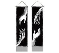 SUPERDANT Redemption Tapestry Skull Hand Wall Tapestry Gothic Wall Art Tapestries Walls Blanket 2 Long Tapestries Walls Hanging with Tassel for Living Room Bedroom Home Decor 130x33cm