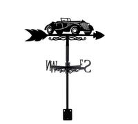 SUPERDANT Retro Car Weather Vane Vintage Convertible Metal Wind Vanes Weathervane Weathercock Decorative Direction Signs for Yard Farmhouse Outdoor Garden Lawn Roof Paddock Decoration