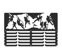 SUPERDANT Rock Climbing Medal Hanger Sports Medals Holder Personalised Award Black Metal Rack Wall Mount Climbing Competition Hanging 5 Rows 25 Hangers Upgrade Non-slip Hooks Gifts for Athletes