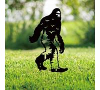 SUPERDANT Sasquatch Metal Garden Decor Sasquatch Black Silhouette Outdoor Yard Art Bigfoot Decorative Garden Stakes Bigfoot Lawn Ornaments Yard Stakes Metal Wall Art for Lawn Patio