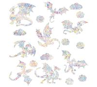 SUPERDANT Shining Dragon Window Stickers Clouds Window Stickers Dragon Window Clings Floor Clings Self Adhesive Sticker Sparkling Window Decals for Bird Strike Anti Collision Stickers