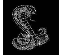 SUPERDANT Snake Iron on Rhinestones Heat Transfer Design Cobra Patch Hot fix Iron on Applique Snake Bling Patch Crystal DIY Decor for T-Shirts Vest Shoes Hat Jacket Decorations