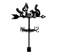 SUPERDANT Squirrel Weather Vane Animal Weathervanes for Sheds Metal Wind Vanes Black Wind Direction Indicator Weather Vanes for Outside Yard Roof Garden Outdoor Sheds Lawn Farmhouse Decoration