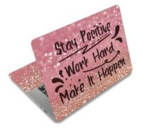 SUPERDANT Stay Positive Laptop Cover Motivational Text Universal Laptop Skin 12 13 13.3 14 15 15.4 15.6 Inches Vinyl Stickers Removable Notebook Personalized Protector