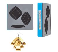 SUPERDANT Strip Shaped Earrings Leather Cutting Dies Leather Earring Wooden Die Cutter Three Layer Decorations Dies Leathers Dies for DIY Art Crafts for Bag Clothes Pendant Making