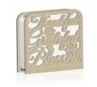 SUPERDANT Thankful Wooden Napkin Holder for Tables Grateful Serviette Holder 3D Hollow Carving Flower Napkin Dispenser Tissue for Kitchen Dining Table Countertop Outdoor Decoration