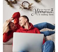 SUPERDANT The Best Thing About Memories Wall Stickers Family Lettering Wall Decals Inspirational Saying Decal Family Wall Stickers for Living Bedroom Home Decorations Black 54x18cm