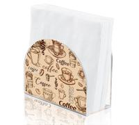 SUPERDANT Vintage Coffee Napkin Holder Acrylic Paper Napkin Holder Freestanding Tissue Box Dispenser for Kitchen Table Cocktail Napkin Holder for Restaurant Banquet Café 12.5x5x10.5CM