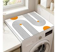 SUPERDANT Washer And Dryer Covers For The Top Washing Machine Topper With Boho Abstract Simple Pattern Waterproof Easy Clean Surface For Dryer Countertop And Refrigerator Protection 60x50cm