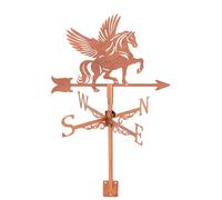 SUPERDANT Winged Horse Weather Vane Flying Horses Metal Wind Direction Indicator Measuring Instrument Roof Installation Weathervane for Outdoor Garden Farm Backyard Gazebo Barn Art Decoration Copper