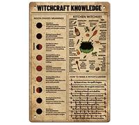 SUPERDANT Witchcraft Metal Signs Witch Culture Tin Sign Funny Signs and Plaque Witch Wall Plaques Vintage Wall Art Poster Wtchcraft Decor Witchy Gift for women Halloween Decor