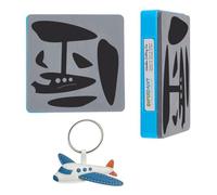SUPERDANT Wooden Leather Cutting Die for Handmade Keychains and Bag Charms Airplane Design Cut Craft Tool for Tote Bag Charm Personalized Travel Themed Creations 10cm/3.9in