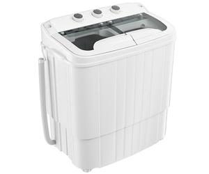Superday Portable Washing Machine, 18lbs Mini Washing Machine and Spin Dryer Combo, Mini Twin Tub Laundry Machine for Camping, Apartments, Dorms, College Rooms, RV, Delicates, Grey