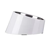 SuperDesign Mess Free 15° Slanted Bowl for Dogs and Cats, Tilted Angle Bulldog Bowl Dog Feeder, Non-skid & Non-spill, Easier to Reach Food S/0.5 Cup Gray