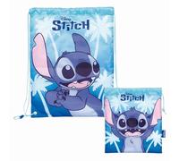 Superdiver Stitch Gym Bag and Bread Bag Set, Official Disney Licence, Ideal for Nursery and School, Children's Accessory, 100% Polyester, Blue, 44 x 33 and 26 x 21 cm
