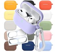 superdivision Silicone Protective Cover with Anti-Lost Carabiner Keychain and Dust Guard Set [Front LED Visible], Compatible with AirPods Pro 3