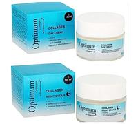 Superdrug Optimum Collagen moisturising Day Cream with spf 50 ml and UVA and UVB filters + Night Cream 50ml with peptide and minerals - BUNDLE set of 2