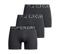 Superdry Men's 3 Pack Organic Cotton Boxer Briefs, Black
