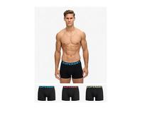 Superdry Men's 3 Pack Organic Cotton Boxer Briefs, Black