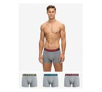 Superdry 3 Pack of Boxers - Grey, Grey, Size L, Men Grey
