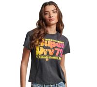 Superdry 70´s Retro Font Graphic Short Sleeve T-shirt Black S Woman