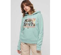 Superdry 70's Retro Font Graphic Hoodie Sage Green Marl