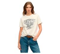 Superdry American Eagle Short Sleeve T-shirt Beige XS Woman