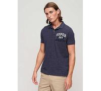 Superdry Applique Classic Fit Polo Shirt Indigo Marl