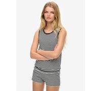Superdry Ath Ess Jersey Stripe Tank Top, Blue, Size 16, Women Blue