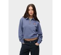 Superdry Athletic Collared Half Zip Sweatshirt Blue Women - XL