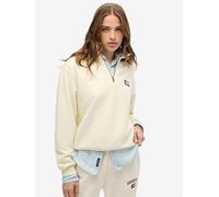 Superdry Athletic Collared Half Zip Sweatshirt, White, Size 10, Women White